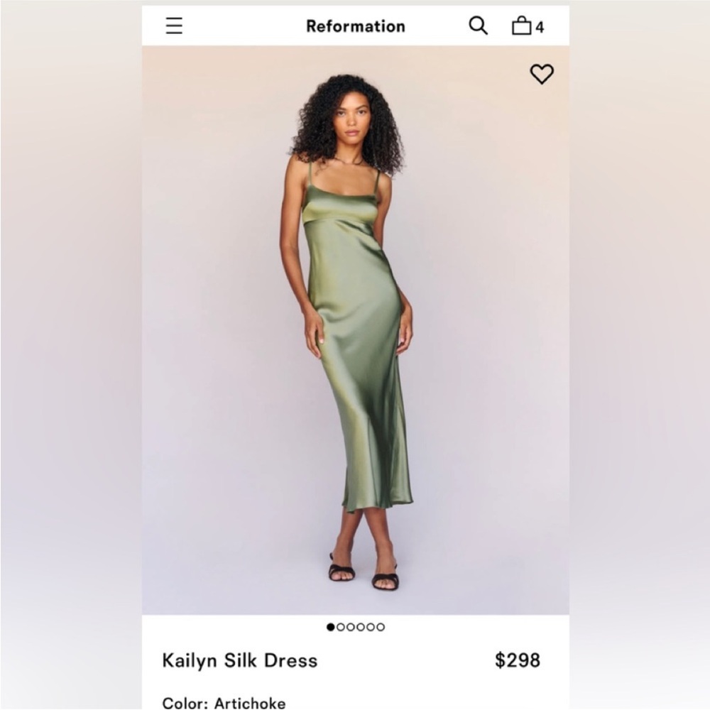 Reformation Kailyn Silk Dress